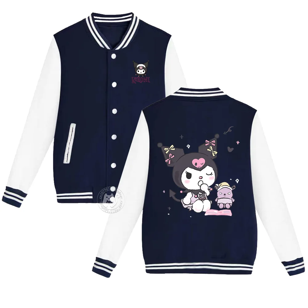 Утепленная бейсбольная Униформа Sanrio для мальчиков и девочек, молодежная теплая Свободная куртка с принтом Kulomi K Song, осень/зима
Утепленная бейсбольная Униформа Sanrio для мальчиков и девочек, молодежная теплая Свободная куртка с принтом Kulomi K Song, осень/зима