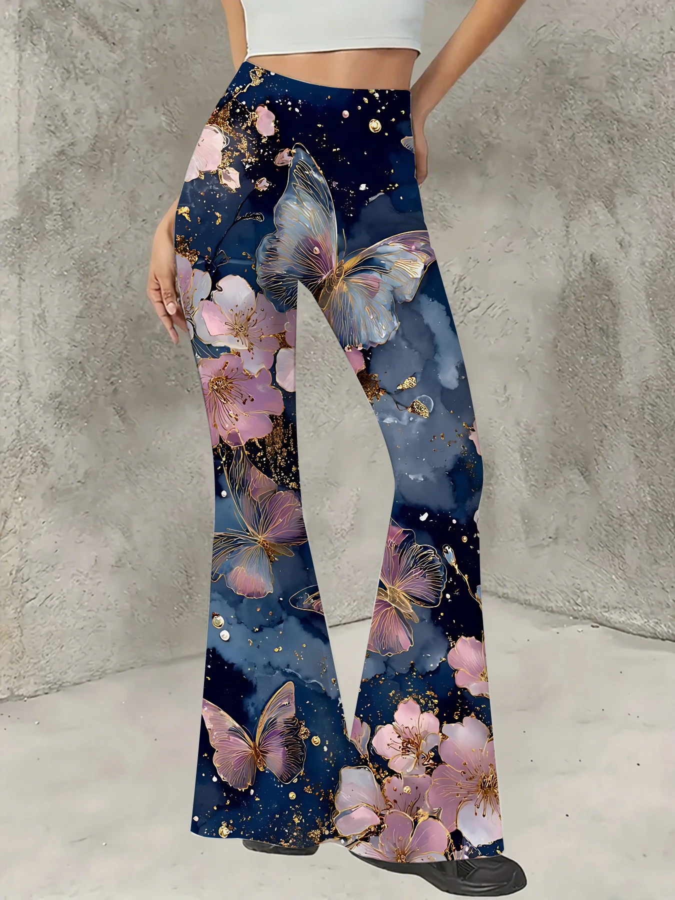 Women's Boho Printed Flare Pants Vintage Knit High Waist Wide Leg Trousers
Women's Boho Printed Flare Pants Vintage Knit High Waist Wide Leg Trousers