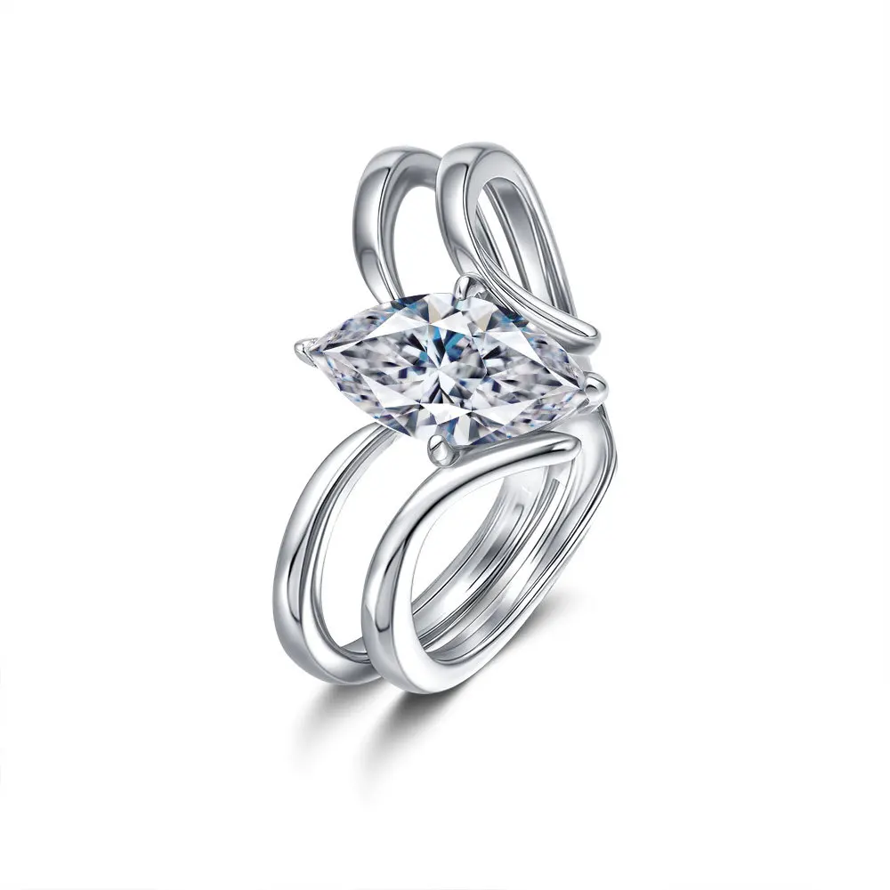 18K Gold Inlaid Horse Eye Shaped Moissanite Ring Combination with Fashionable and Elegant Layering Platinum PT950 Jewelry
18K Gold Inlaid Horse Eye Shaped Moissanite Ring Combination with Fashionable and Elegant Layering Platinum PT950 Jewelry