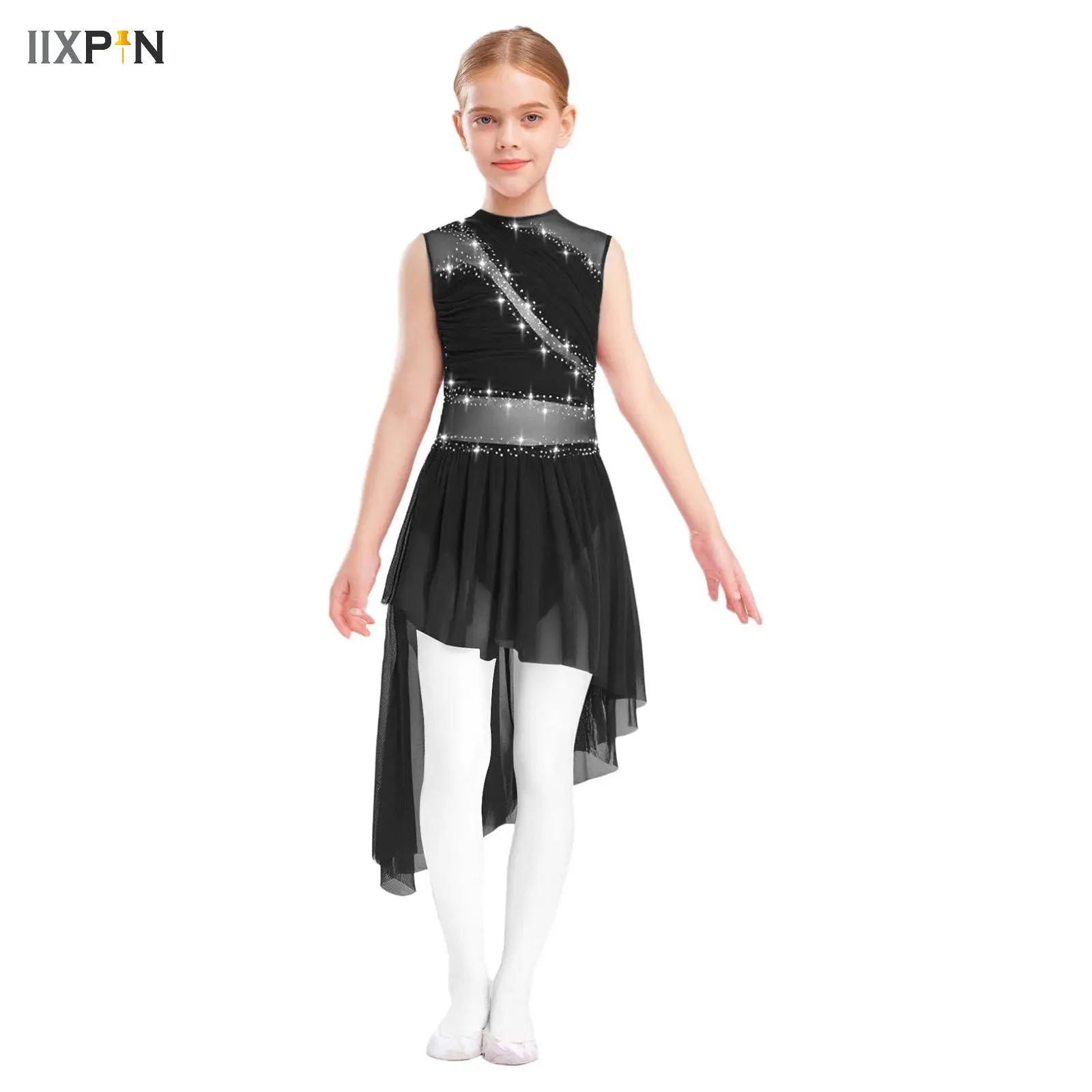Kids Girls Rhythmic Gymnastics Jersey Figure Skating Contemporary Ballet Lyrical Dance Performance Costume Irregular Mesh Dress
Kids Girls Rhythmic Gymnastics Jersey Figure Skating Contemporary Ballet Lyrical Dance Performance Costume Irregular Mesh Dress