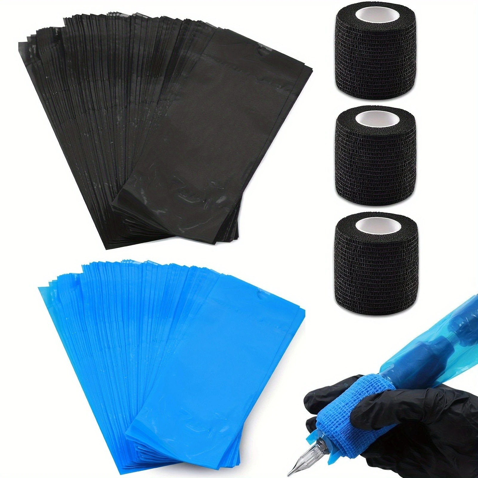 Machine Pen Covers 200PCS Black Blue Tattoo Pen Bag Machine Sleeves and 3PCS Tattoo Grip Tapes for Tattoo Artist Tattoo Supplies
Machine Pen Covers 200PCS Black Blue Tattoo Pen Bag Machine Sleeves and 3PCS Tattoo Grip Tapes for Tattoo Artist Tattoo Supplies