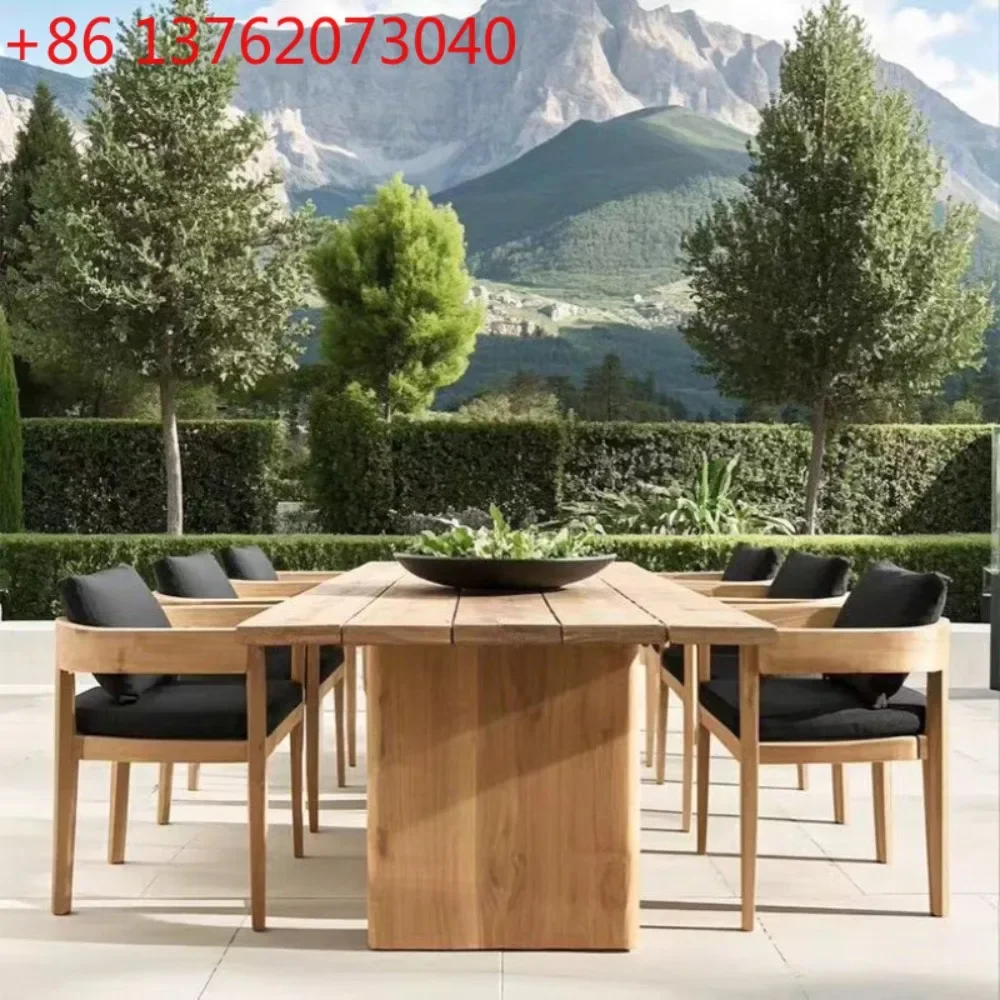 Outdoor solid wood tables and chairs High-end villa courtyard preservative
Outdoor solid wood tables and chairs High-end villa courtyard preservative