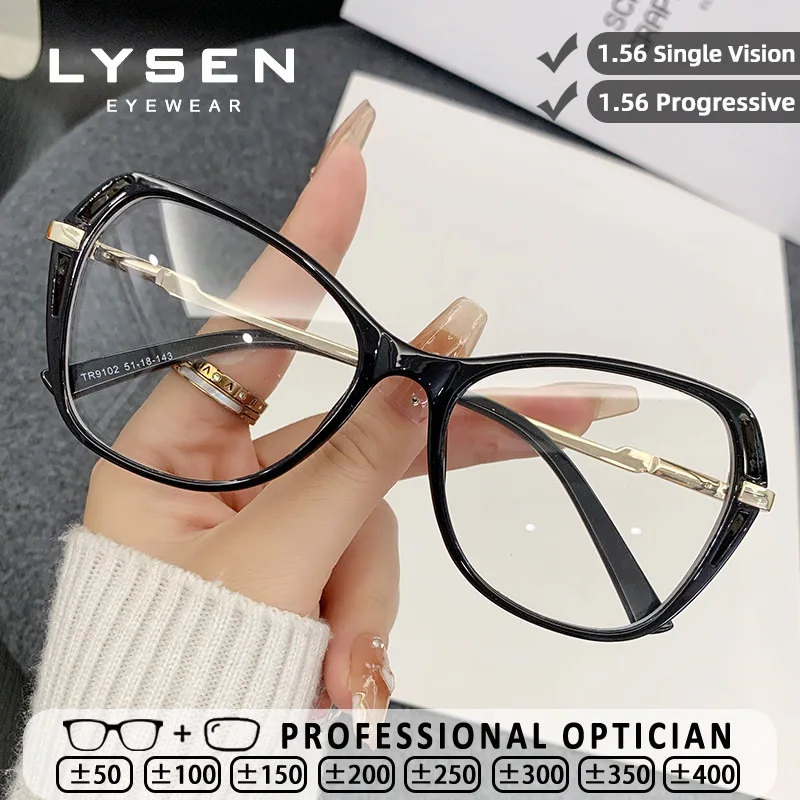 LYSEN Personalized Women Butterfly Myopia Glasses Anti Blue Light Reading Glasses UV Protection Progressive Prescription Glasses
LYSEN Personalized Women Butterfly Myopia Glasses Anti Blue Light Reading Glasses UV Protection Progressive Prescription Glasses