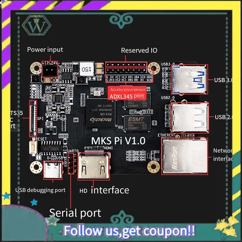НОВЫЙ контроллер материнской платы MKS PI KLIPPER, 64 бит SOC, встроенный Klipperscreen для Voron, совместимый с Raspberry Pi-A, простая установка
НОВЫЙ контроллер материнской платы MKS PI KLIPPER, 64 бит SOC, встроенный Klipperscreen для Voron, совместимый с Raspberry Pi-A, простая установка