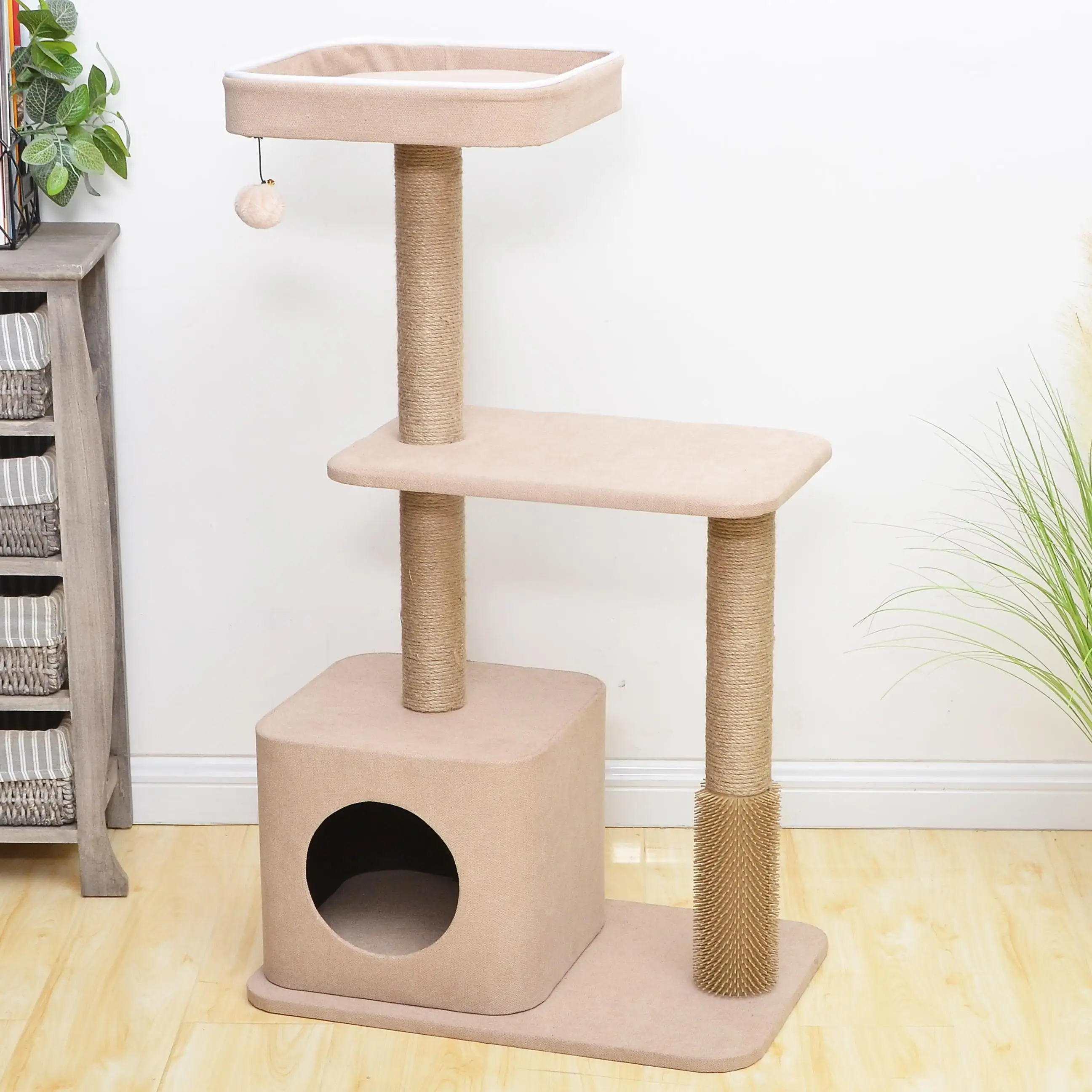 Soft Pet Climbing Frame, Chenille Cat Tree with Jute Rope
Soft Pet Climbing Frame, Chenille Cat Tree with Jute Rope