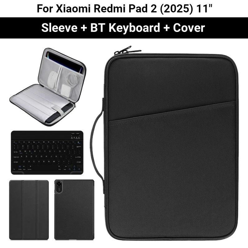 Комплекты аксессуаров для планшетов Redmi Pad 2 11 дюймов: магнитный чехол Smart Cover Hard Funda + клавиатура QWERTY BT + портативный чехол
Комплекты аксессуаров для планшетов Redmi Pad 2 11 дюймов: магнитный чехол Smart Cover Hard Funda + клавиатура QWERTY BT + портативный чехол