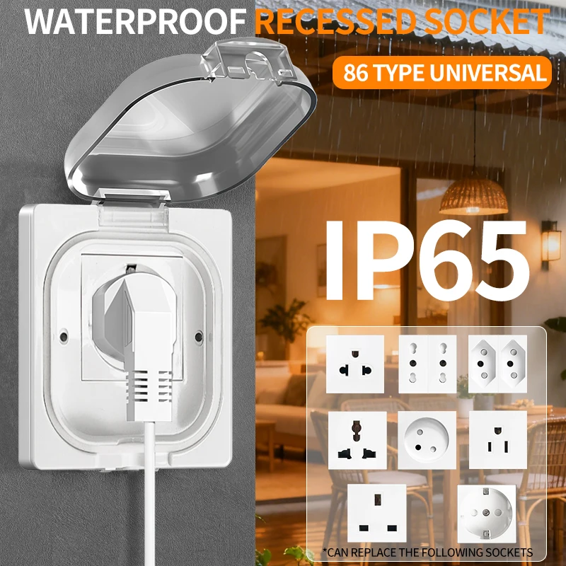 IP65 Waterproof Outdoor Socket 16A High Power Wall Plate- 250V US/Thai Style 10A Receptacle, Bathroom & Weatherproof Electrical
IP65 Waterproof Outdoor Socket 16A High Power Wall Plate- 250V US/Thai Style 10A Receptacle, Bathroom & Weatherproof Electrical