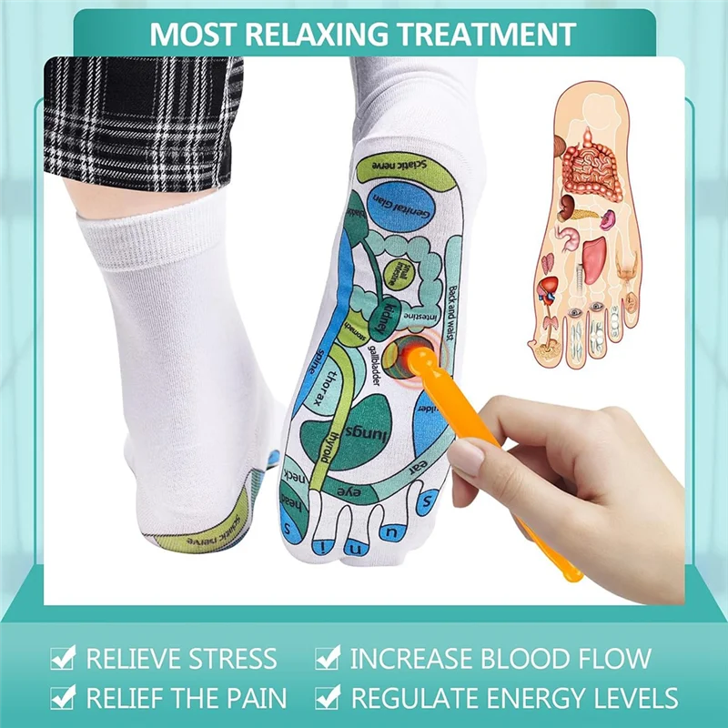 A96K-Acupressure Socks In Reflex Zone, Socks With Massage Sticks In Reflex Zone Of Two Feet, Simple Foot Massage In Reflex
A96K-Acupressure Socks In Reflex Zone, Socks With Massage Sticks In Reflex Zone Of Two Feet, Simple Foot Massage In Reflex
