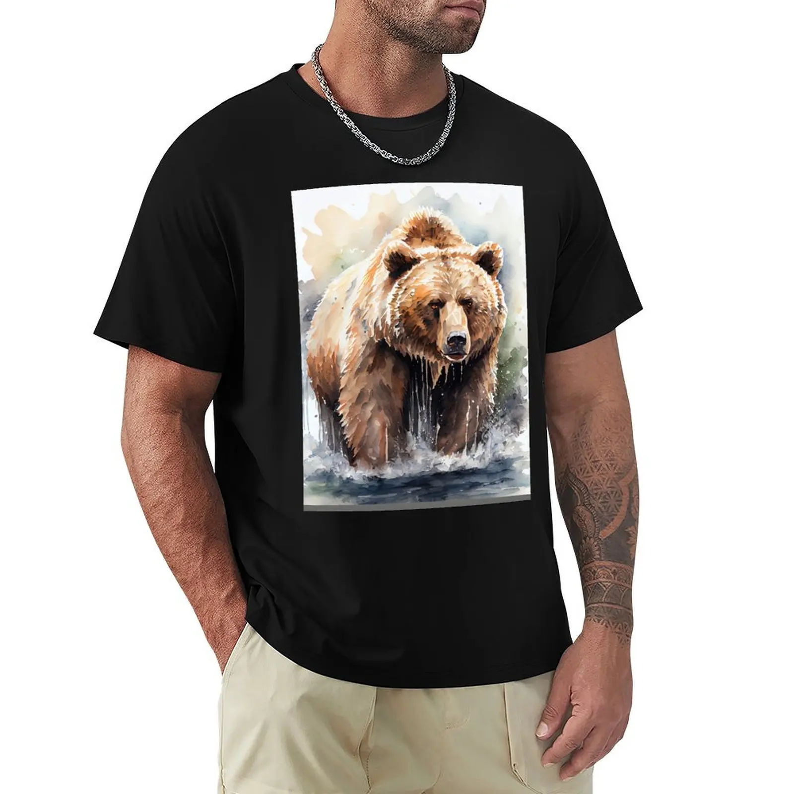 Arctic Grizzly Bear - Watercolor Paint T-Shirt Fashion Casual Short Sleeve Top
Arctic Grizzly Bear - Watercolor Paint T-Shirt Fashion Casual Short Sleeve Top