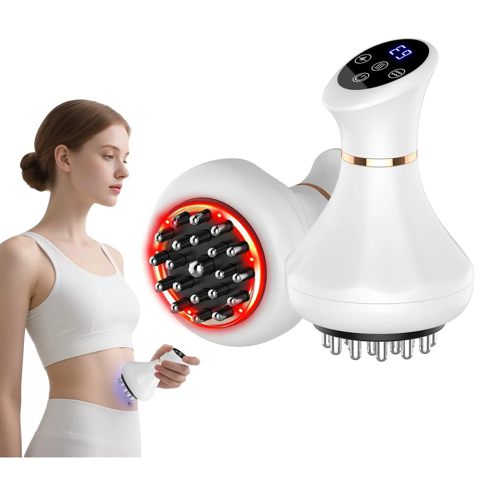 Lymphatic Drainage Massager Anti Cellulite Massage Tool Body Sculpting Machine for Stretch Marks Electric Pulse Heating Vibration Belly Fat Burner Slimming LED Light Therapy Device Skin Tightening Weight Loss Pain Relief Sciatica Nerve Arms Legs Hip Back
Lymphatic Drainage Massager Anti Cellulite Massage Tool Body Sculpting Machine for Stretch Marks Electric Pulse Heating Vibration Belly Fat Burner Slimming LED Light Therapy Device Skin Tightening Weight Loss Pain Relief Sciatica Nerve Arms Legs Hip Back
