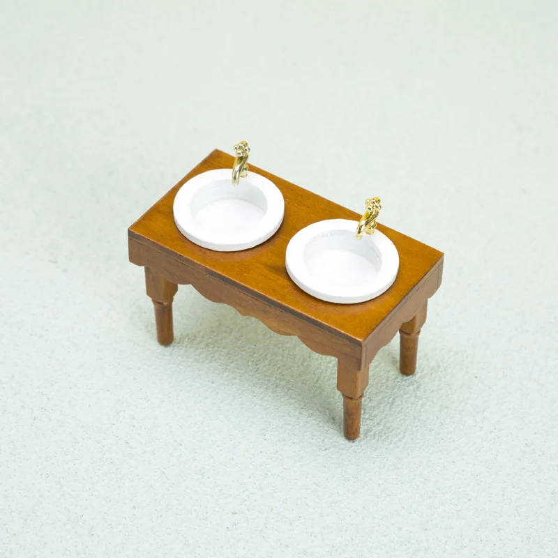 1:12 Dollhouse Miniature Bathroom Furniture - Double Vanity Sink Washbasin Micro Landscape Decor
1:12 Dollhouse Miniature Bathroom Furniture - Double Vanity Sink Washbasin Micro Landscape Decor