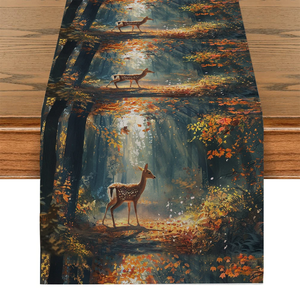 Кленовая скатерть Forest Deer, украшение для кухонного стола, для дома и улицы, длинная моющаяся скатерть
Кленовая скатерть Forest Deer, украшение для кухонного стола, для дома и улицы, длинная моющаяся скатерть