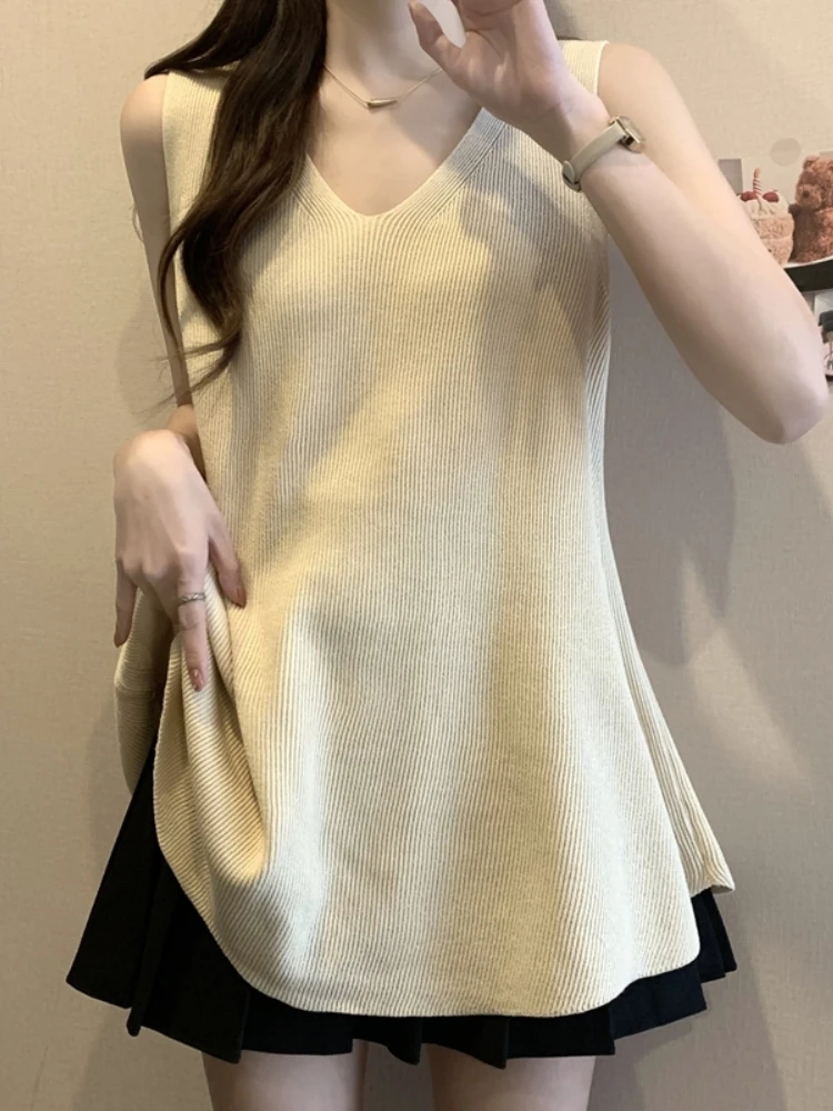 Women's Ice Silk Knitted Sleeveless T-Shirt Summer Base Layer Top plus Size Slimming Hide Belly Outerwear Vest Shirt
Women's Ice Silk Knitted Sleeveless T-Shirt Summer Base Layer Top plus Size Slimming Hide Belly Outerwear Vest Shirt