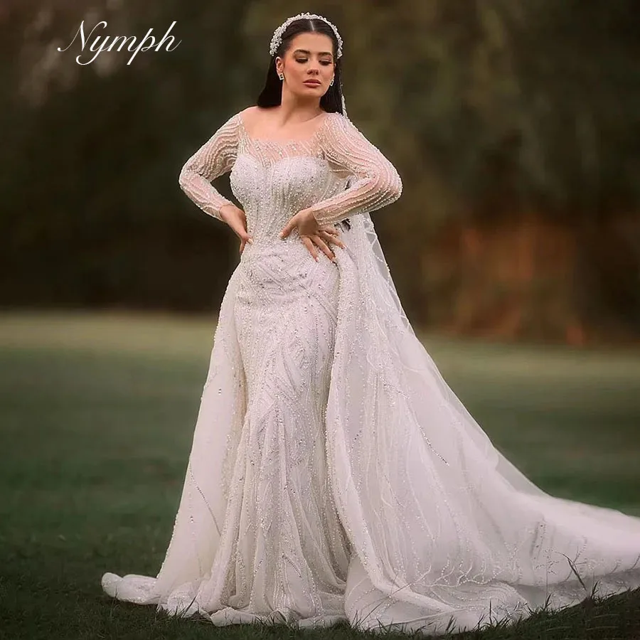 Customized Mermaid Wedding Dresses 2025 Modern Dubai Sequin Beaded Bridal Gowns Detachable Train Robes Luxury Vestidos De Novia
Customized Mermaid Wedding Dresses 2025 Modern Dubai Sequin Beaded Bridal Gowns Detachable Train Robes Luxury Vestidos De Novia