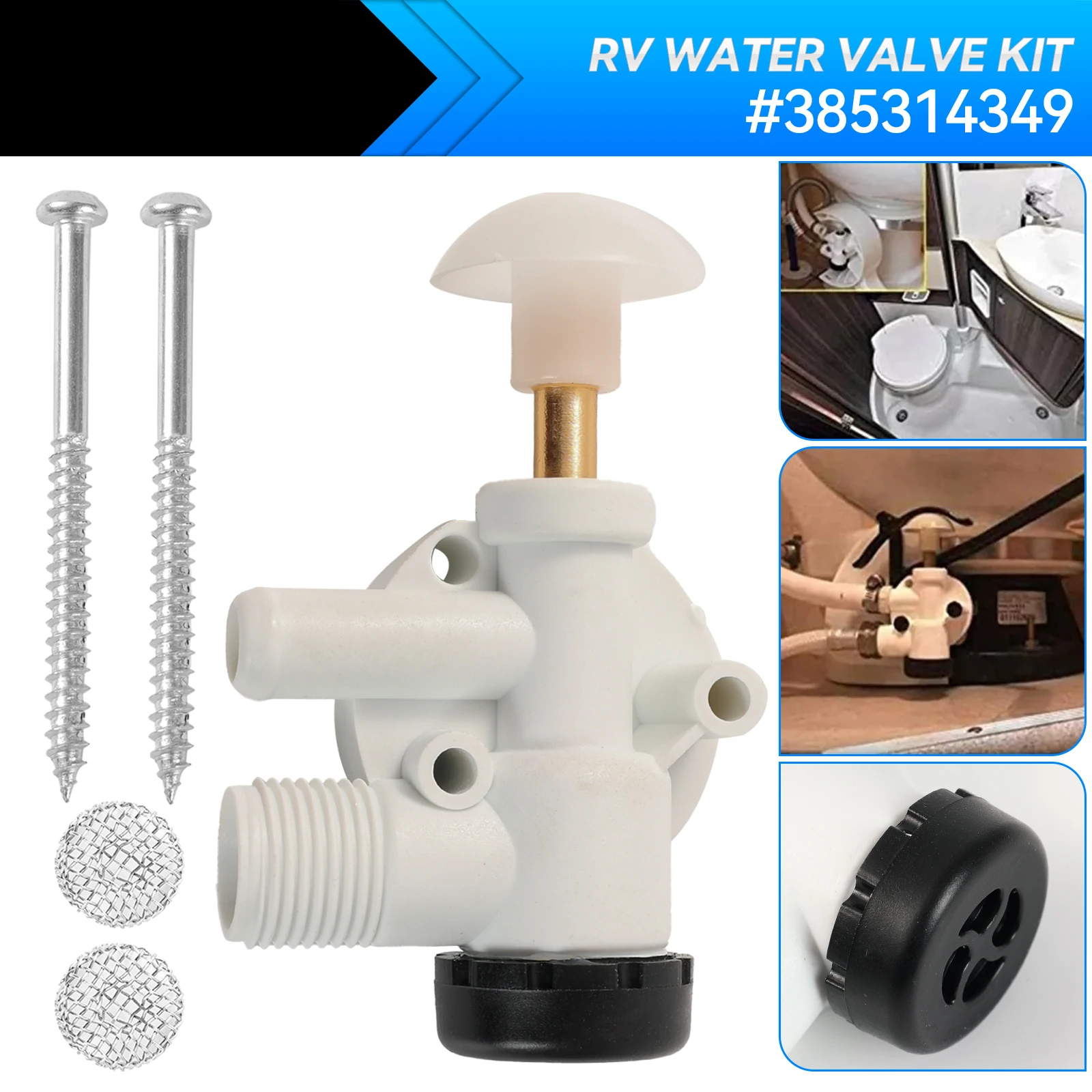 385314349 RV Water Valve Assembly Camper Trailer Toilet Repair Kit Fit For Dometic Sealand EcoVac Vacuflush Pedal Flush Toilets
385314349 RV Water Valve Assembly Camper Trailer Toilet Repair Kit Fit For Dometic Sealand EcoVac Vacuflush Pedal Flush Toilets