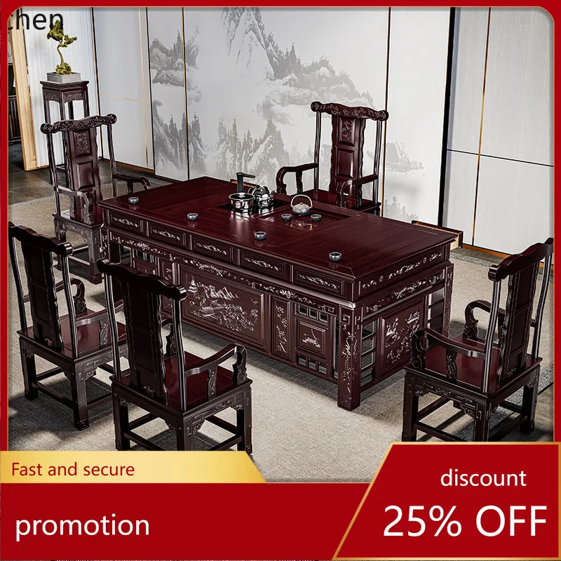 ZML Solid Wood Tea Table and Chair Set Office Tea Table Kung Fu Living Room High-end Tea Set
ZML Solid Wood Tea Table and Chair Set Office Tea Table Kung Fu Living Room High-end Tea Set