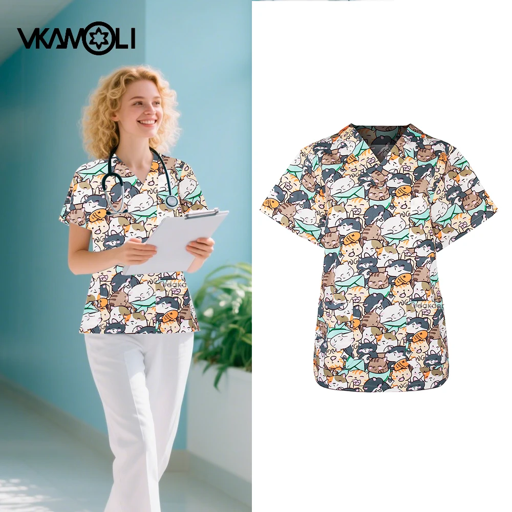 Распродажа, униформа с принтом кошки, рубашка-скраб для домашних животных, больниц, клиники, медицинские рабочие топы-скрабы
Распродажа, униформа с принтом кошки, рубашка-скраб для домашних животных, больниц, клиники, медицинские рабочие топы-скрабы