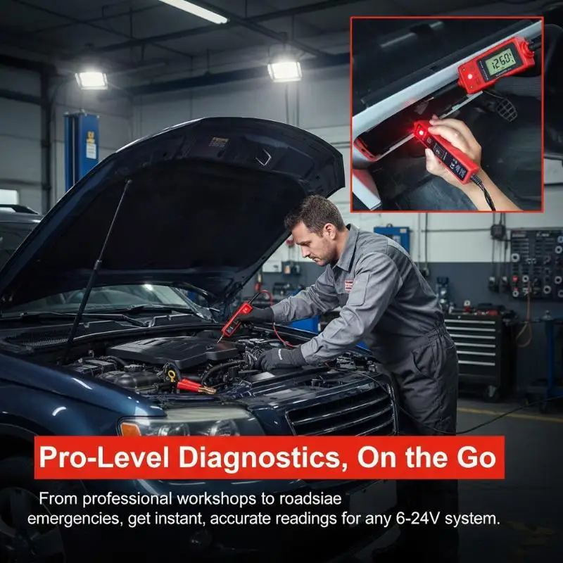 Power Circuit Probe Tester, 6V-24V DC Test Light, Automotive Short Circuit Located And Component Activated
Power Circuit Probe Tester, 6V-24V DC Test Light, Automotive Short Circuit Located And Component Activated