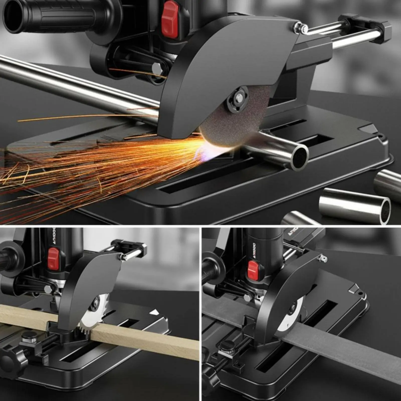 Angle Grinder Cutting Stand Dual Guides Grinder Table Saw Adapter Metal Cutting Jig Quick Clamp Power Tool Accessory for Garage
Angle Grinder Cutting Stand Dual Guides Grinder Table Saw Adapter Metal Cutting Jig Quick Clamp Power Tool Accessory for Garage