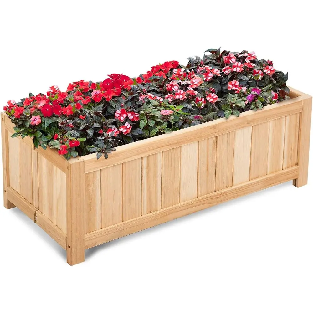 Raised Wooden Planter Box for Vegetables, Herbs, Fruits, and Flowers - Ideal for Outdoor or Indoor Gardening, 27.5L x 12W x 10H
Raised Wooden Planter Box for Vegetables, Herbs, Fruits, and Flowers - Ideal for Outdoor or Indoor Gardening, 27.5L x 12W x 10H