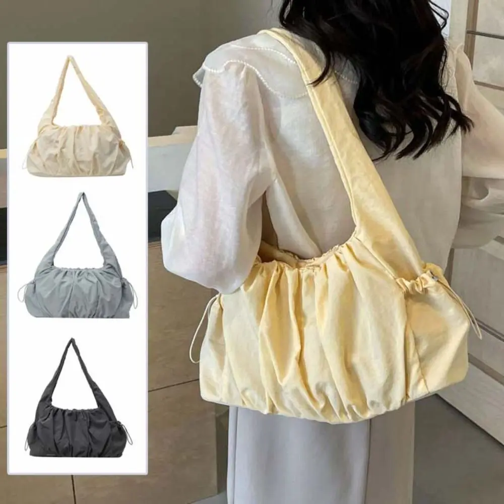 Handbag Drawstring Canvas Shoulder Bag Pleated Korean Style Cloud Crossbody Bag Large Capacity Casual Underarm Bag Girls
Handbag Drawstring Canvas Shoulder Bag Pleated Korean Style Cloud Crossbody Bag Large Capacity Casual Underarm Bag Girls