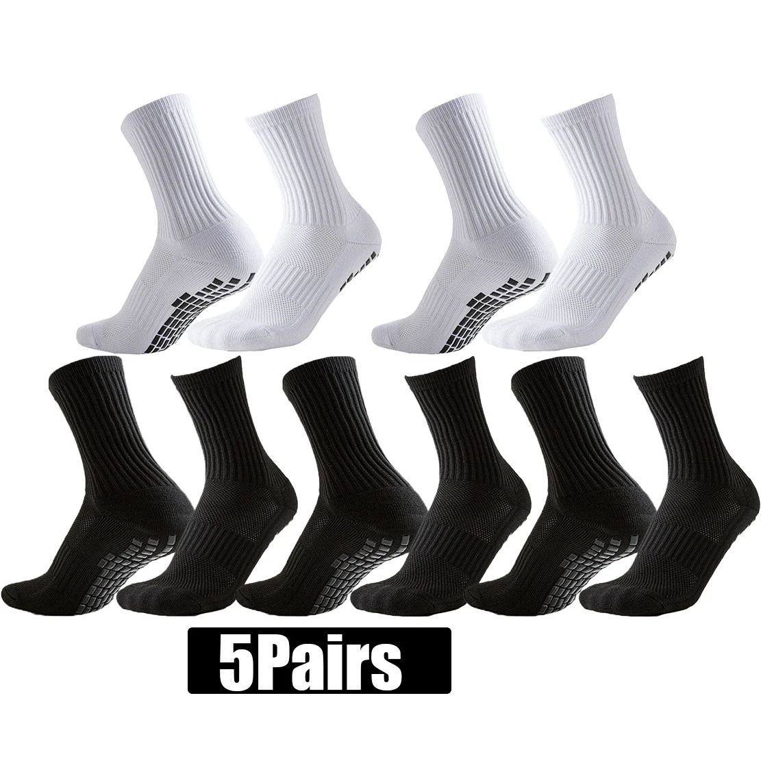 5Pairs Men Women Anti Slip Athletic Socks for Football Basketball Baseball Rugby Soccer Tennis
5Pairs Men Women Anti Slip Athletic Socks for Football Basketball Baseball Rugby Soccer Tennis
