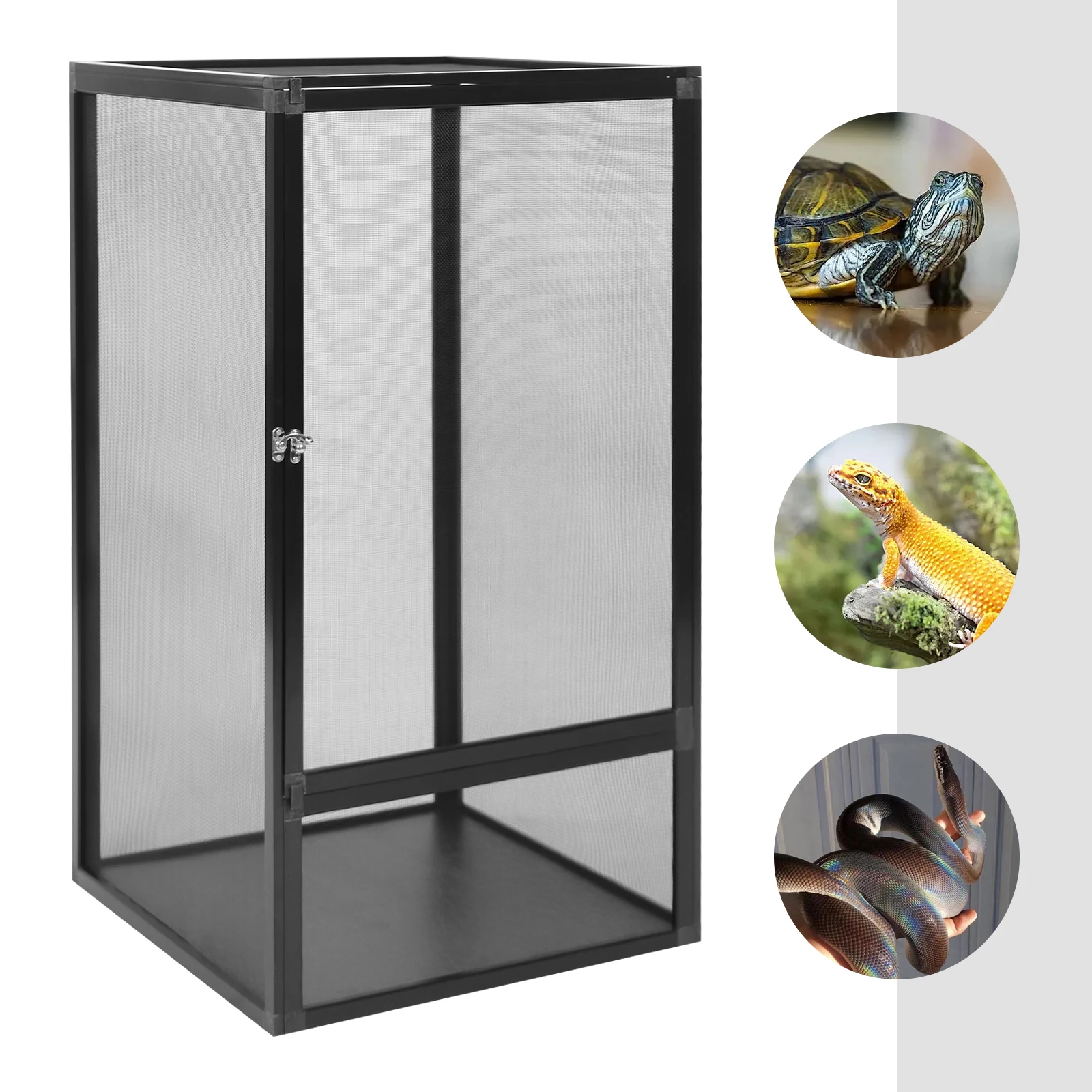 Reptile Pet Feeding Net Box Black Removable Micro Habitat Terrarium Enclosure, for Chameleons, Lizards, Insects, Snakes
Reptile Pet Feeding Net Box Black Removable Micro Habitat Terrarium Enclosure, for Chameleons, Lizards, Insects, Snakes