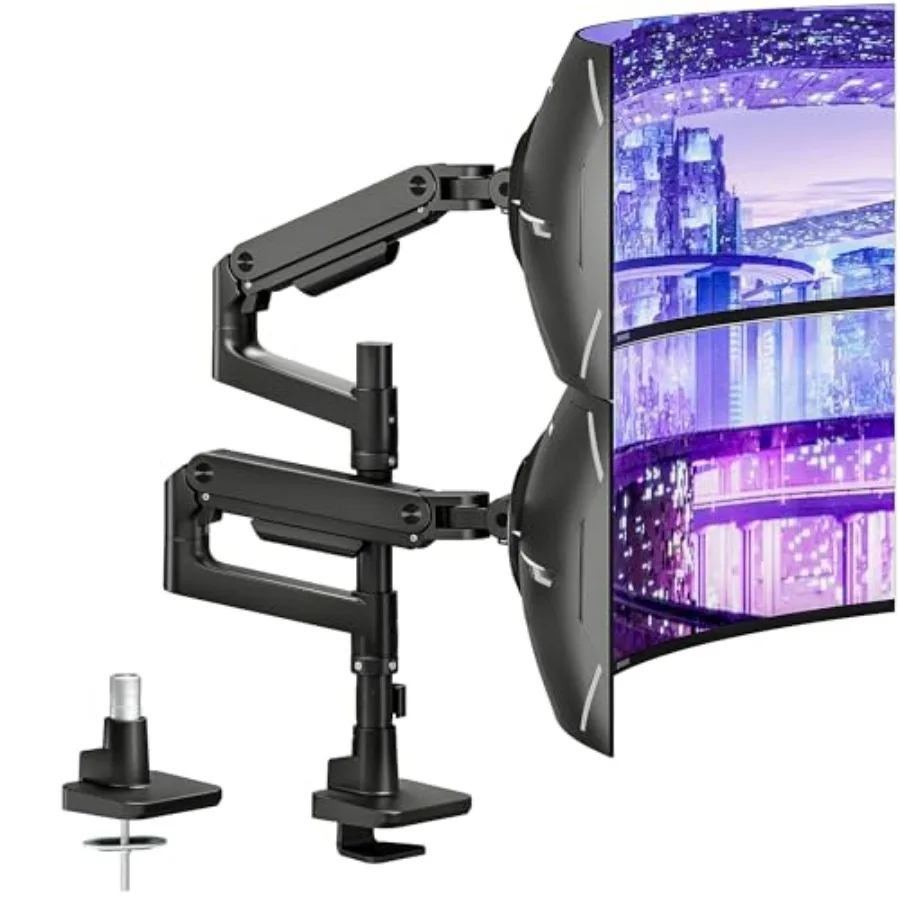 Dual Monitor Arm Desk Mount for 17-49 Inch Ultrawide Monitors Heavy Duty Dual Monitor Mount Holds 44 lbs Full Motion Gas Spring
Dual Monitor Arm Desk Mount for 17-49 Inch Ultrawide Monitors Heavy Duty Dual Monitor Mount Holds 44 lbs Full Motion Gas Spring