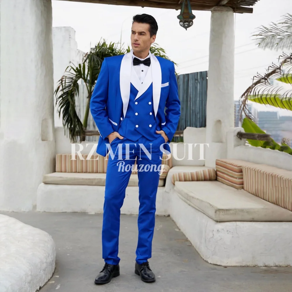 Mens Suits Slim Fit Suits for Men 3 Piece Tuxedo Wedding Prom Suit Formal Business Fashion Double Breasted Vest costume homme
Mens Suits Slim Fit Suits for Men 3 Piece Tuxedo Wedding Prom Suit Formal Business Fashion Double Breasted Vest costume homme
