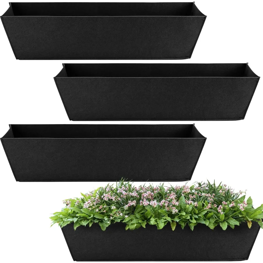 Adnee 4 Pcs 30 Inch Fabric Plant Window Box LinersRectangular NonWoven Planter Basket LinerBlack Felt Flower Hanging Basket for
Adnee 4 Pcs 30 Inch Fabric Plant Window Box LinersRectangular NonWoven Planter Basket LinerBlack Felt Flower Hanging Basket for