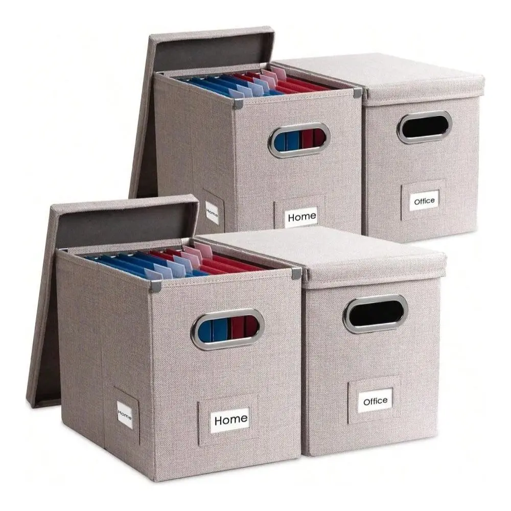 File Organizer Box Set Of 4 Collapsible Decorative Linen Filing Storage Hanging File Folders With Lids Office Cabinet Letter Si
File Organizer Box Set Of 4 Collapsible Decorative Linen Filing Storage Hanging File Folders With Lids Office Cabinet Letter Si