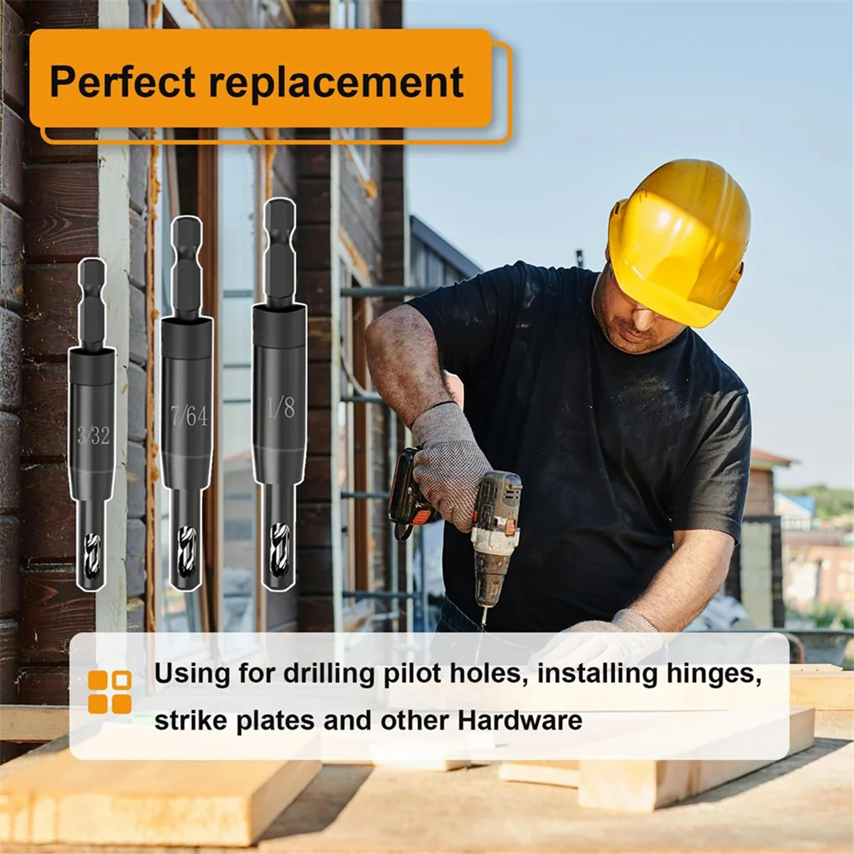 Самоцентрирующееся сверло Набор самоцентрирующихся сверл 3/32 дюйма 7/64 дюйма 1/8 дюйма для сверла с шестигранным хвостовиком 1/4 дюйма для петель и WoodScr 
Самоцентрирующееся сверло Набор самоцентрирующихся сверл 3/32 дюйма 7/64 дюйма 1/8 дюйма для сверла с шестигранным хвостовиком 1/4 дюйма для петель и WoodScr