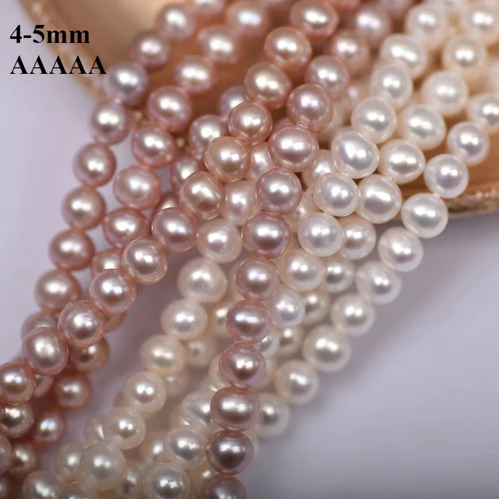 4-5mm 5A Natural 100% Freshwater White Purple High Quality Round Bead Pearl Gift Jewelry Make DIY Necklace Bracelet Accessories
4-5mm 5A Natural 100% Freshwater White Purple High Quality Round Bead Pearl Gift Jewelry Make DIY Necklace Bracelet Accessories