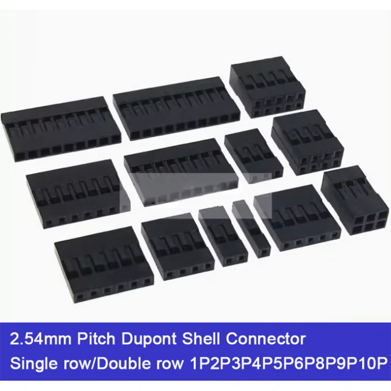 2.54mm Pitch Dupont Shell Connector Single row 1P2P3P4P5P6P8P9P10P Double row 2*2P 2*3P 2*4P 2*5P 250V AC/DC 3A
2.54mm Pitch Dupont Shell Connector Single row 1P2P3P4P5P6P8P9P10P Double row 2*2P 2*3P 2*4P 2*5P 250V AC/DC 3A