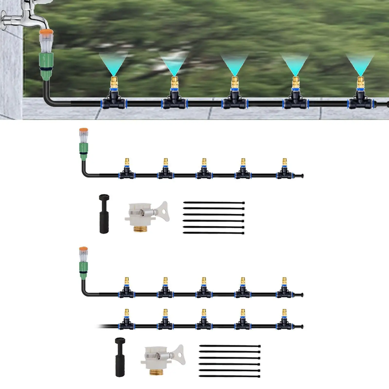 Spray Irrigation System Set Garden Tools Garden Hose Fittings Set for Construction Site Patio Greenhouse Dust Reduction Backyard
Spray Irrigation System Set Garden Tools Garden Hose Fittings Set for Construction Site Patio Greenhouse Dust Reduction Backyard
