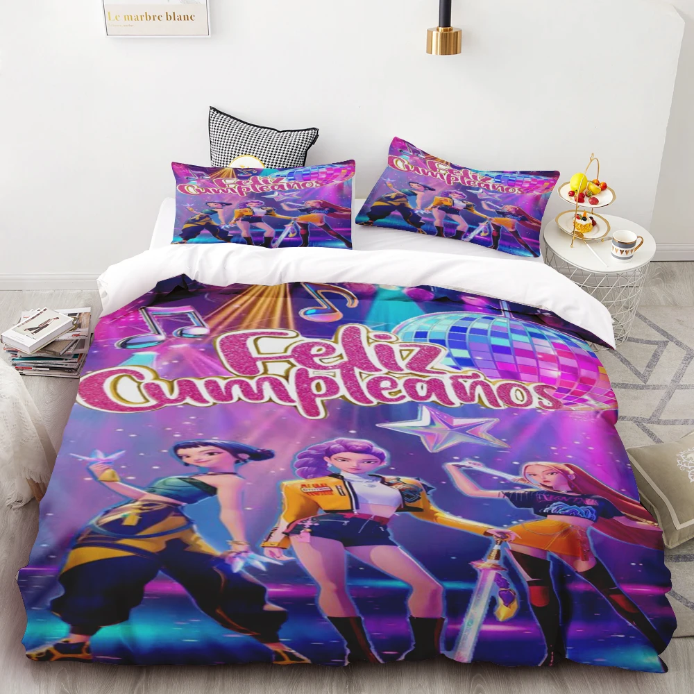 K-Pop D-Demon H-Hunters Duvet Cover Cartoon Bedding Set Trendy Girl Group Quilt Cover Queen King Size Bedroom Decor
K-Pop D-Demon H-Hunters Duvet Cover Cartoon Bedding Set Trendy Girl Group Quilt Cover Queen King Size Bedroom Decor