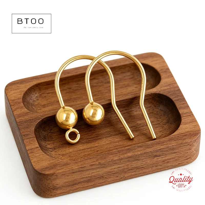 14K Gold Filled Ball End Earring Wires, Gold Filled Bead Ear Wires with Open Ring, Gold Filled Earring Hooks, Jewelry Findings
14K Gold Filled Ball End Earring Wires, Gold Filled Bead Ear Wires with Open Ring, Gold Filled Earring Hooks, Jewelry Findings