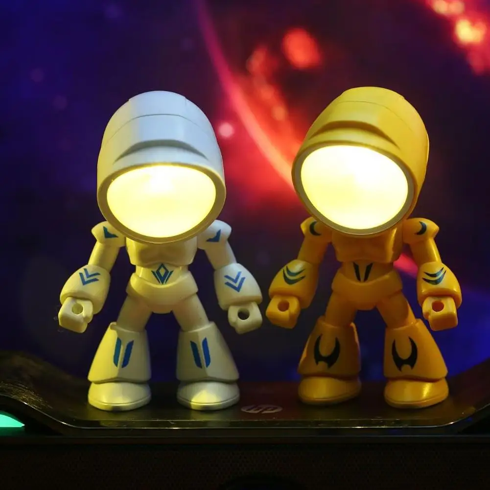 Мини-светодиодный ночник, прикроватные настольные светильники для спальни, детский праздничный подарок для мальчиков, милый мультяшный робот-герой, настольная лампа, украшение для рабочего стола
Мини-светодиодный ночник, прикроватные настольные светильники для спальни, детский праздничный подарок для мальчиков, милый мультяшный робот-герой, настольная лампа, украшение для рабочего стола