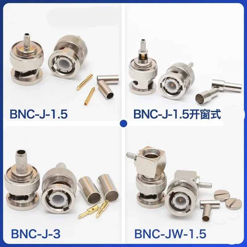 5pcs BNC female connector male bend JW-1.5 window crimping 316 174 50-3 wire 50/75 Ω connecting wire connector
5pcs BNC female connector male bend JW-1.5 window crimping 316 174 50-3 wire 50/75 Ω connecting wire connector