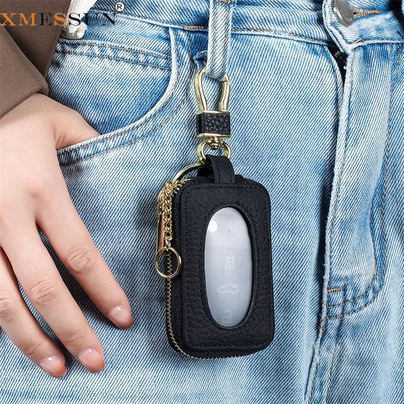 XMESSUN New Trendy Genuine Leather Car Key Case, Europe and America Universal Cowhide Key Wallets,Mini Key Storage Case ins
XMESSUN New Trendy Genuine Leather Car Key Case, Europe and America Universal Cowhide Key Wallets,Mini Key Storage Case ins