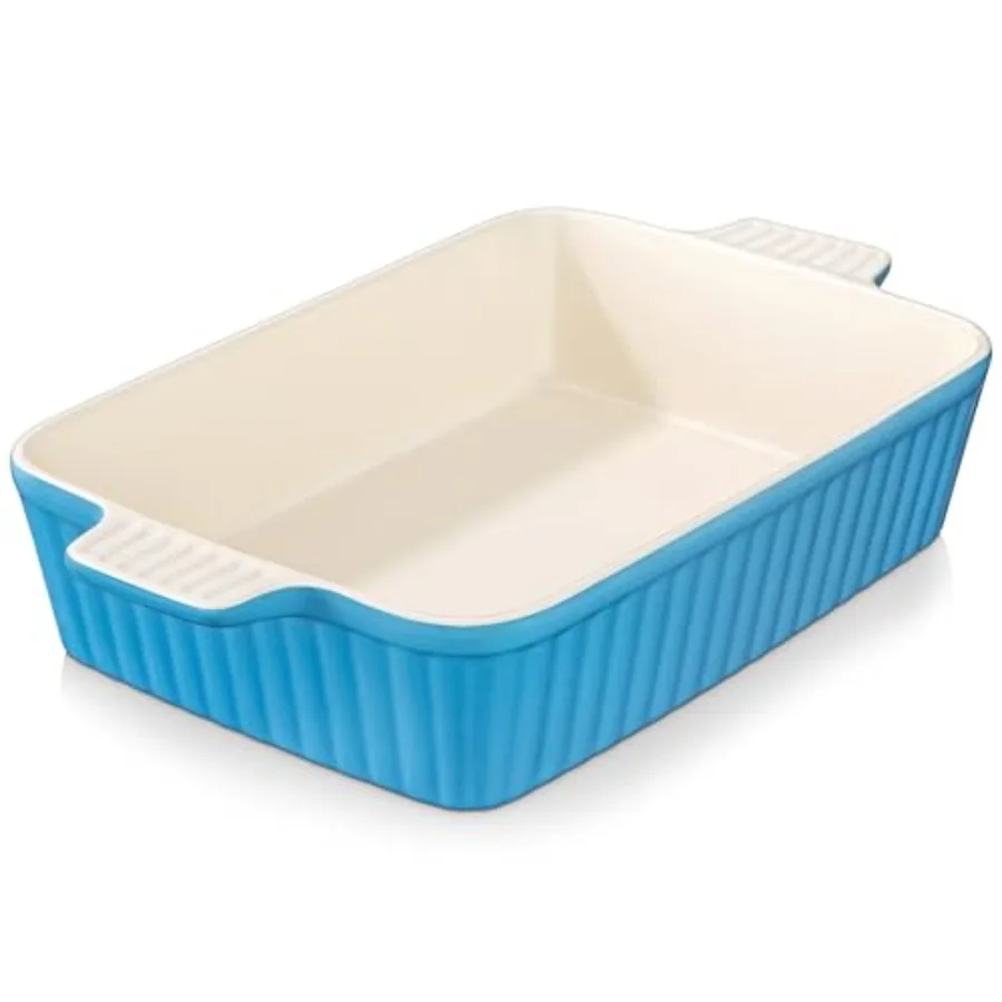 4.4 QT Baking Dish, 9x13 Large Casserole Dish for Oven, Ceramic Baking Pan, Rectangular Lasagna Pan Deep with Handles for Bakin
4.4 QT Baking Dish, 9x13 Large Casserole Dish for Oven, Ceramic Baking Pan, Rectangular Lasagna Pan Deep with Handles for Bakin
