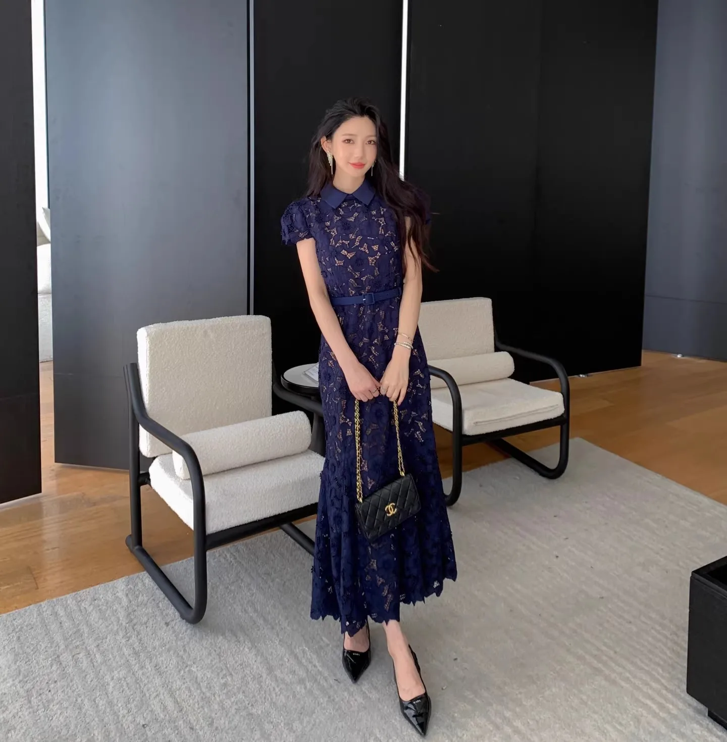 Elegant Luxury Women's Lace Bodycon Dress Summer Short Sleeve Hollow out Belt Embroidery Midi Formal Evening Dress
Elegant Luxury Women's Lace Bodycon Dress Summer Short Sleeve Hollow out Belt Embroidery Midi Formal Evening Dress