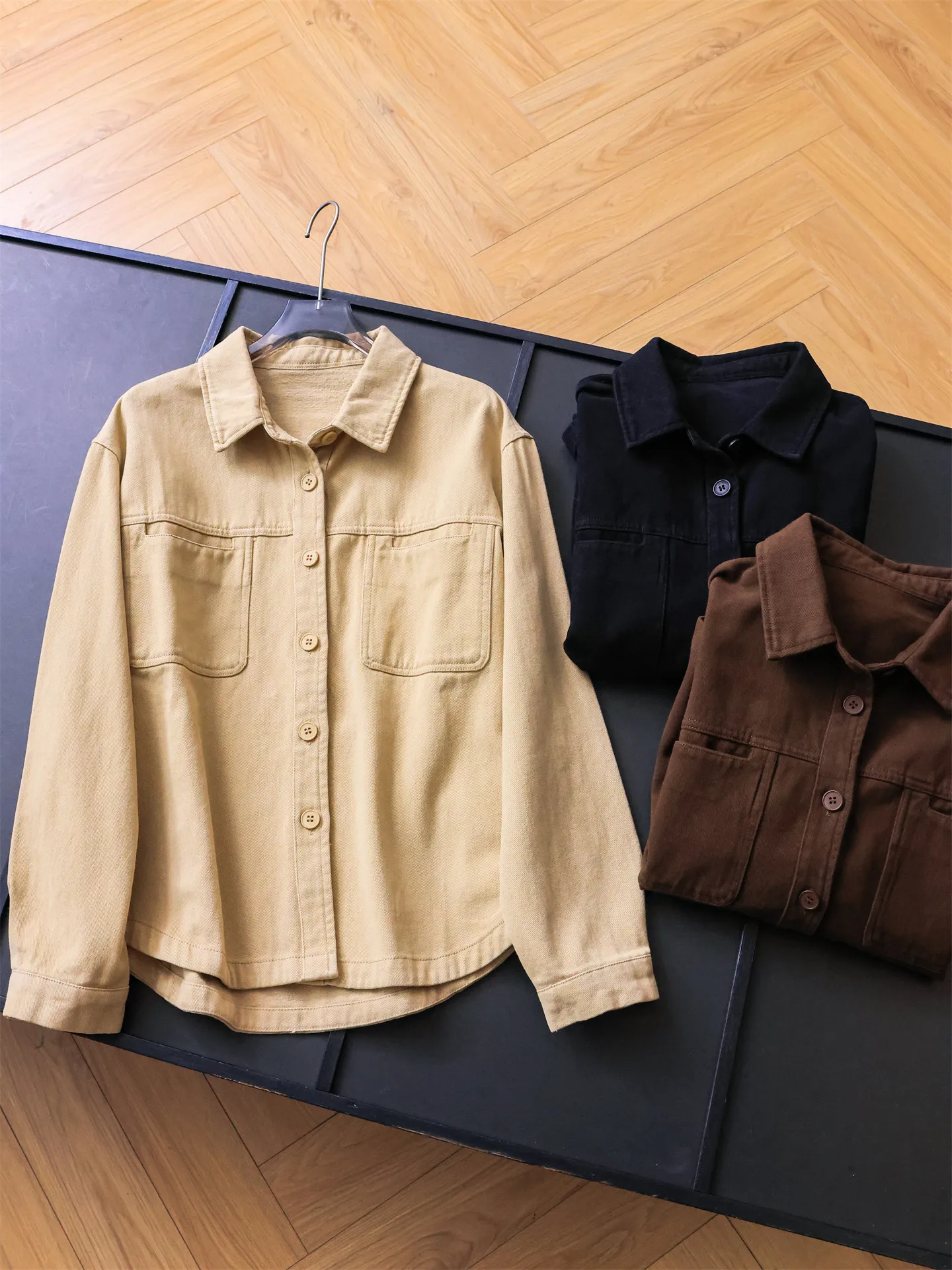 Thickened Pure Cotton Fleece Casual Loose Women's Shirt Long Sleeve Double Pocket Workwear Casual Outerwear Slimming Effect
Thickened Pure Cotton Fleece Casual Loose Women's Shirt Long Sleeve Double Pocket Workwear Casual Outerwear Slimming Effect