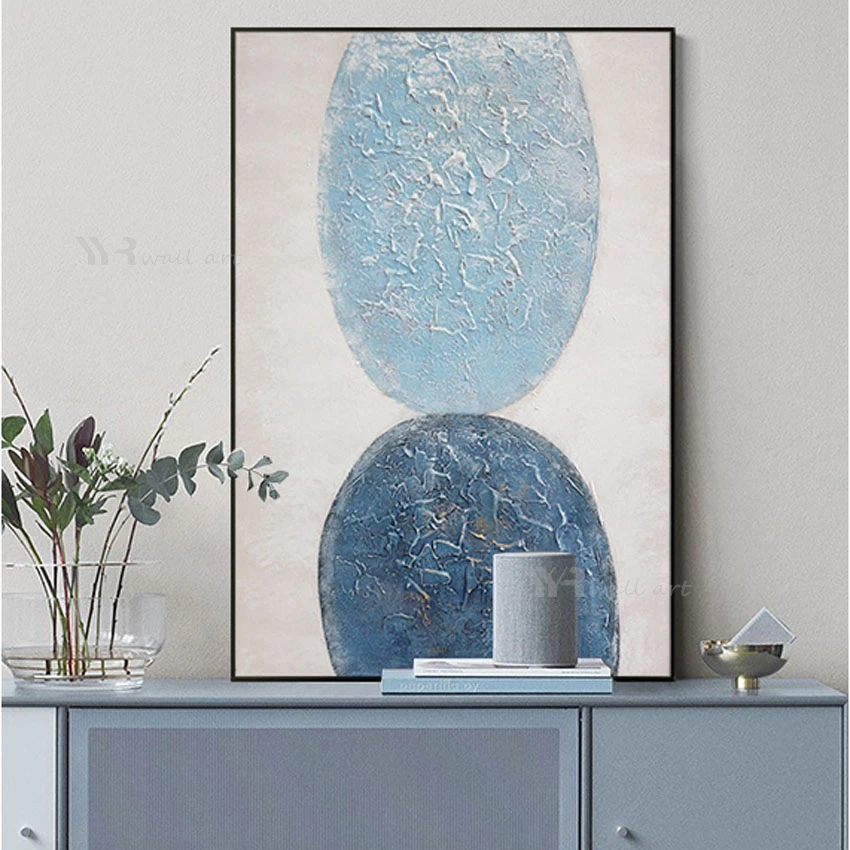 Nordic Style Light Blue Abstract Oil Painting For Room Decor Handmade On Canvas Wall Art Poster Image Picture For Living Room
Nordic Style Light Blue Abstract Oil Painting For Room Decor Handmade On Canvas Wall Art Poster Image Picture For Living Room
