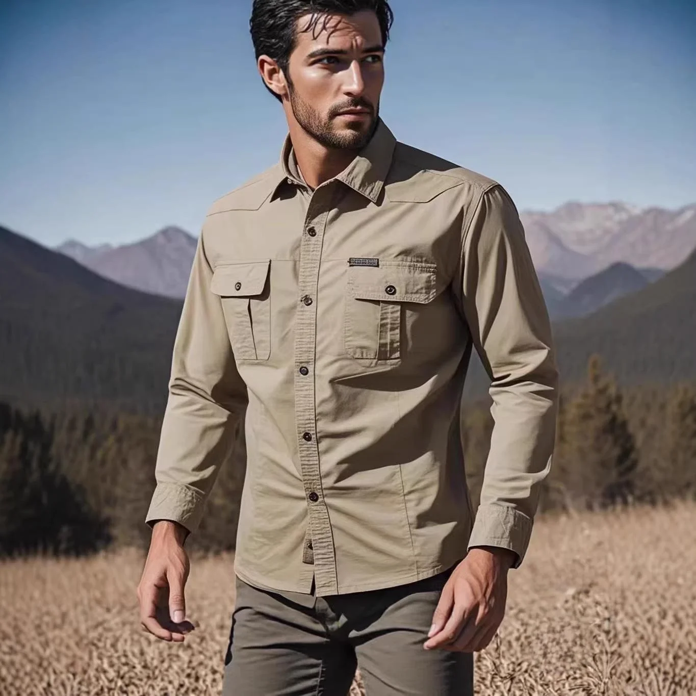 Men's Workwear Long Sweed Shirt Youth plus Size Pocket Detail Iron-Free Treatment Resistant to Deformation Summer Collection
Men's Workwear Long Sweed Shirt Youth plus Size Pocket Detail Iron-Free Treatment Resistant to Deformation Summer Collection