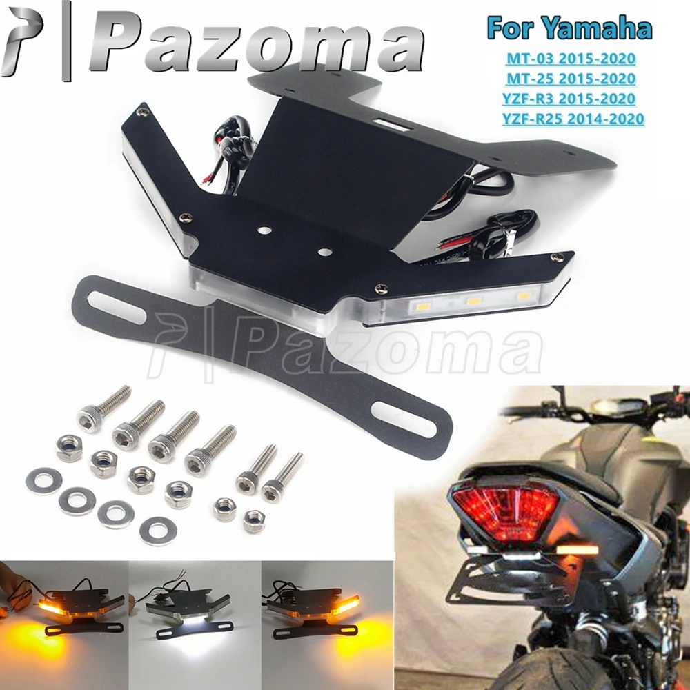 Аккуратный светодиодный поворотник для мотоцикла, для YAMAHA YZF R3 R25 14-2020 MT 03 25 15-2020, задний держатель номерного знака
Аккуратный светодиодный поворотник для мотоцикла, для YAMAHA YZF R3 R25 14-2020 MT 03 25 15-2020, задний держатель номерного знака