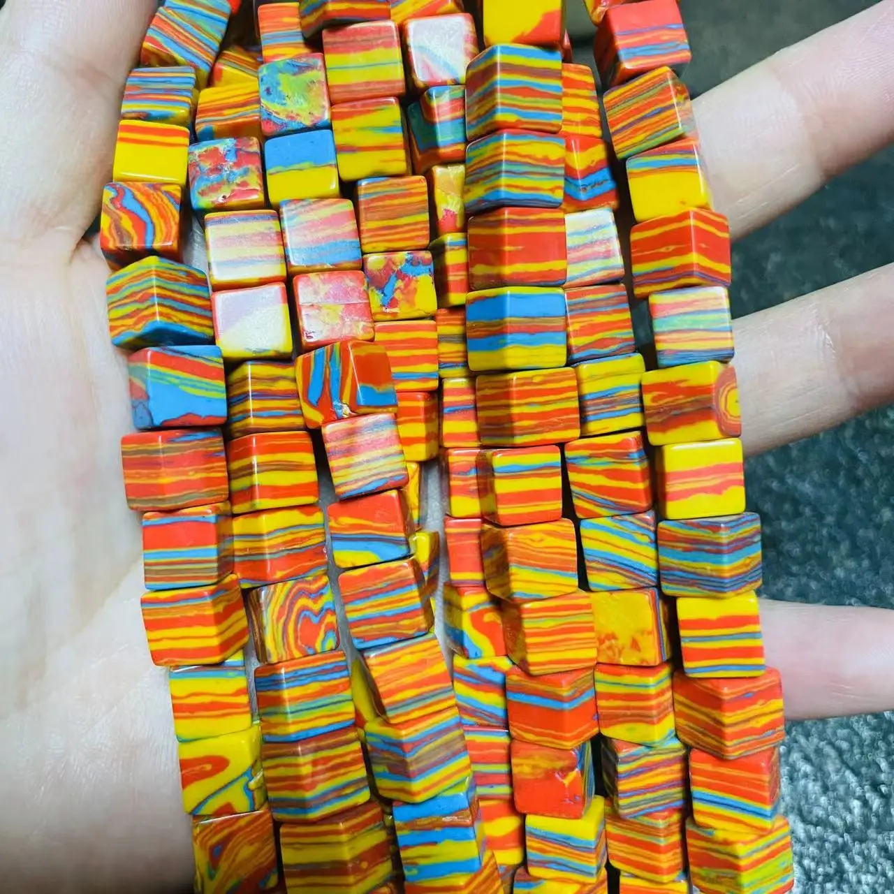 8mm Fashion New Cube Rainbow Turkey Stone loose DIY beads Jewelry crafts making design 15inch Girls Gifts stone For Bracelets
8mm Fashion New Cube Rainbow Turkey Stone loose DIY beads Jewelry crafts making design 15inch Girls Gifts stone For Bracelets