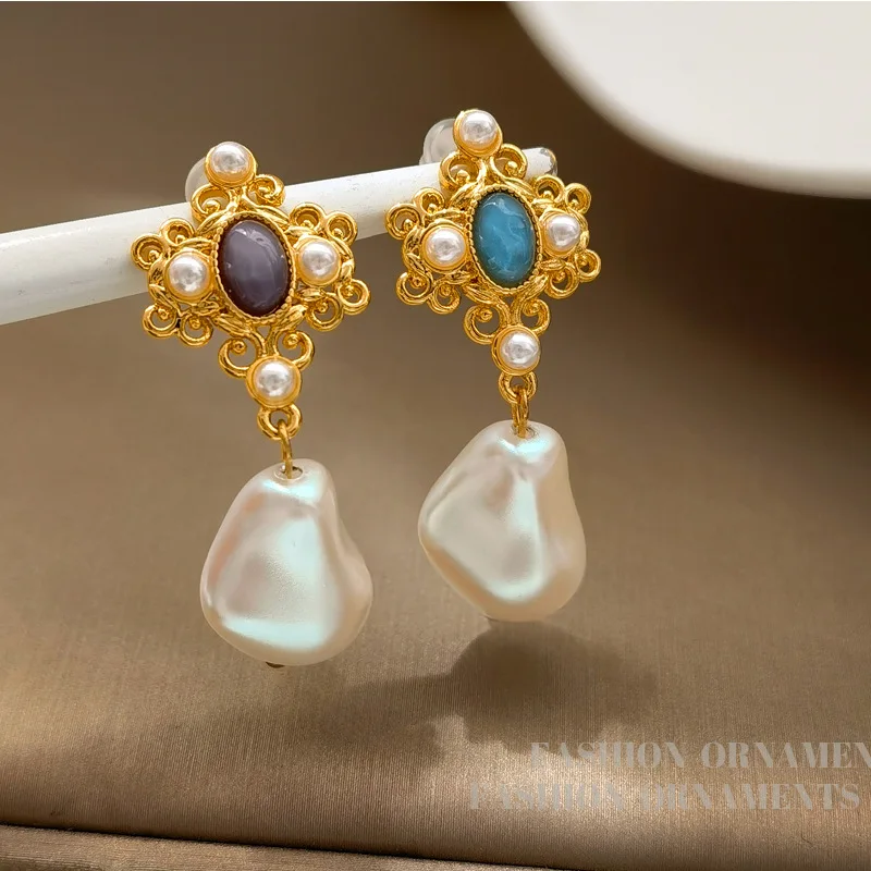 S925 Silver Needle Chinese Style Vintage Women Designer Pearls Irregular Dangle Earrings Set , Woman Ear Accessory
S925 Silver Needle Chinese Style Vintage Women Designer Pearls Irregular Dangle Earrings Set , Woman Ear Accessory