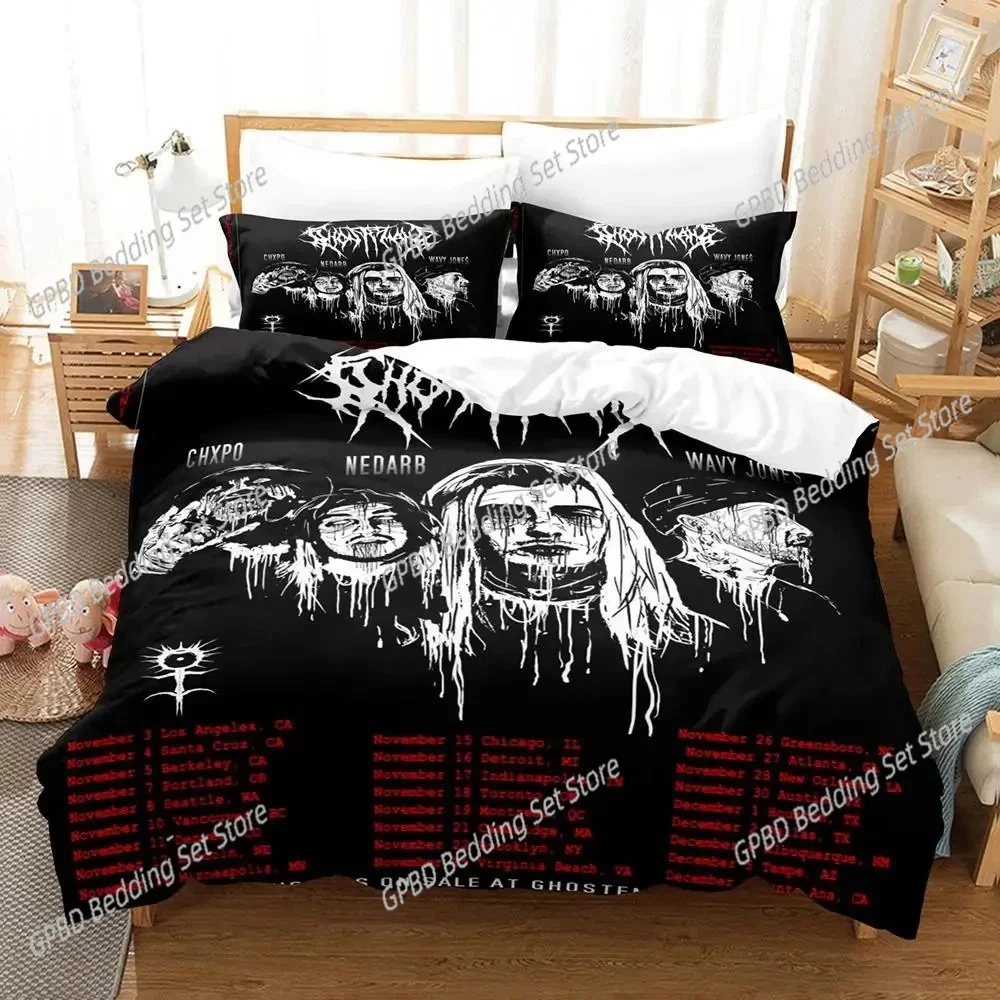 3D Print Ghostemane Singer Bedding Set Duvet Cover Bed Set Quilt Cover Pillowcase Comforter king Queen Size Boys Adult Bedding
3D Print Ghostemane Singer Bedding Set Duvet Cover Bed Set Quilt Cover Pillowcase Comforter king Queen Size Boys Adult Bedding