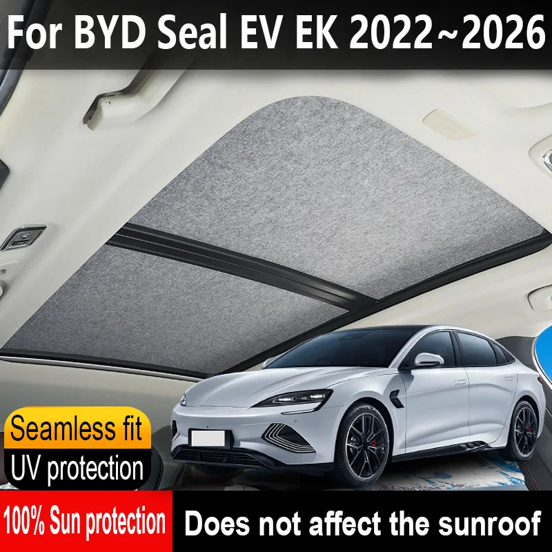 Car Panoramic Sunroof Insulation Roof Visor For BYD Seal EV EK 2022~2026 Anti-UV Electrostatic Adsorption Sky Curtain Sunshade
Car Panoramic Sunroof Insulation Roof Visor For BYD Seal EV EK 2022~2026 Anti-UV Electrostatic Adsorption Sky Curtain Sunshade